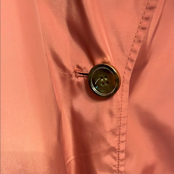 Via Spiga Packable Pink Trench Raincoat with Belted Waist - Picture 5 of 16